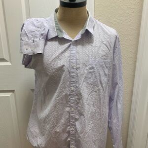 Calvin Klein Men's XXL Light Purple and gray Dress Shirt